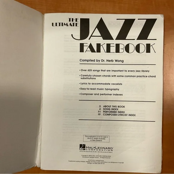 The Ultimate Jazz Facebook - For Piano-Vocal-Guitar and all “C” Instruments used - Picture 5 of 7